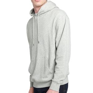 Sweat à capuche zippé pour homme, de bonne qualité, vintage, gris, épaules tombantes, broderie, poids lourd, 100% coton - Product Image 5