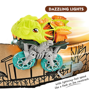 Ks trẻ em DIY vẽ lắp ráp khủng long tông theo dõi xe đồ chơi đua xe theo dõi trượt xe khe cắm đồ chơi vẽ giấy đường sắt xe đồ chơi - Product Image 4