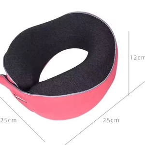 Design brevettato Memory Foam cuscino collo da viaggio a forma di U in poliestere massaggio lavabile <span class=keywords><strong>caratteristiche</strong></span> per aereo campeggio Logo - Product Image 4