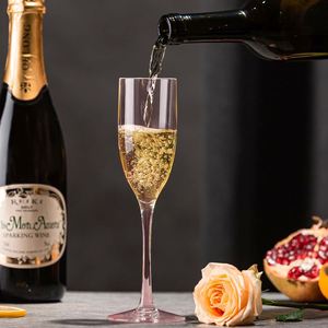Verres à vin en plastique rose en gros, flûtes à champagne incassables, coupes à toast réutilisables en acrylique pour événements de mariage et décoration - Product Image 3