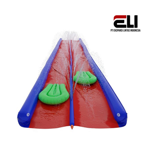 Tận hưởng niềm vui mùa hè thú vị với đường trượt nước hai làn của chúng tôi được thiết kế cho trẻ em và người lớn chơi ngoài trời - Product Image 2