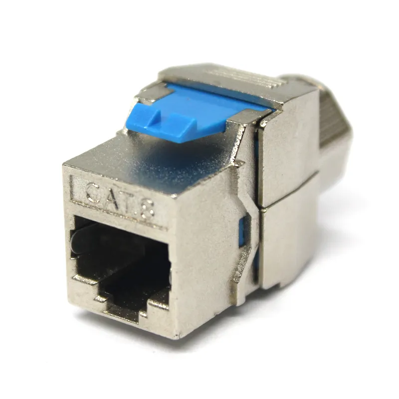 STP FTP SFTP lan cable RJ45 Toolless CAT8 keystone jack 90 degree 180 degree keystone