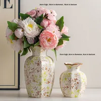 Haut de gamme écologique rétro nouveau Style chinois peint à la main bleu blanc porcelaine sur vitrage en céramique Vase de table salon