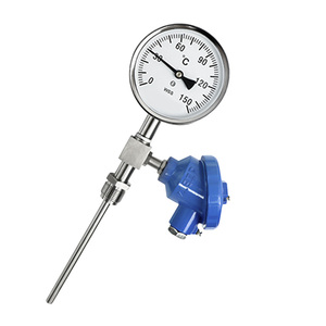 หม้อไอน้ำอุตสาหกรรมสแตนเลสทนการกัดกร่อน พร้อมเทอร์โมมิเตอร์ไบเมทัลลิกส์ส่งสัญญาณระยะไกล 4-20mA - Product Image 3