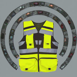 Gilet de sécurité réfléchissant de classe 2 ANSI avec logo personnalisé, haute qualité, blanc, multi-poches, gilet réfléchissant haute visibilité - Product Image 3