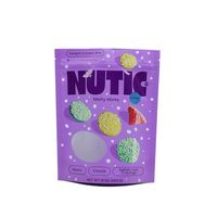 Food Grade Herbruikbare Matte Print Gealuminiseerde Stand-Up Ziplock Bag Gekleurde Plastic Zak Met Venster Voor Noten Droog Fruit Verpakking