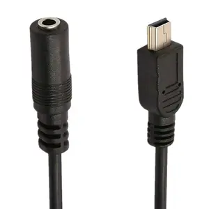 מיקרו מיני USB 5pin זכר כדי 3.5mm נקבה אוזניות AUX שקע אודיו מתאם כבל סינכרון