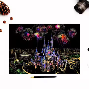 Tarjeta Artística de Papel para Rascar de Arcoíris, Estilo Mágico, Creativo, Colorido, Dibujo, Pintura para Rascar, Artesanía, Manualidades, Diseño de Arcoíris, Diseño de Tarjetas, Diseño, Manualidades, Diseño, Diseño - Product Image 2