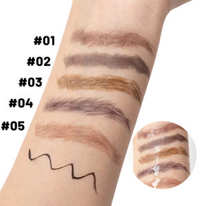 Lápiz Delineador de Ojos y Cejas Profesional de Doble Punta, 5 Colores, Resistente al Agua, con Micro Puntas para Cejas Naturales, Delineador Líquido Ultrafino - Product Image 3