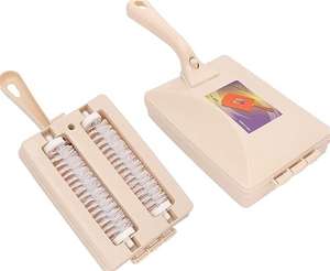 Cepillo de limpieza de alfombras y sábanas de doble rodillo SY con mango, quitapelusas para ropa y polvo de plástico - Product Image 1