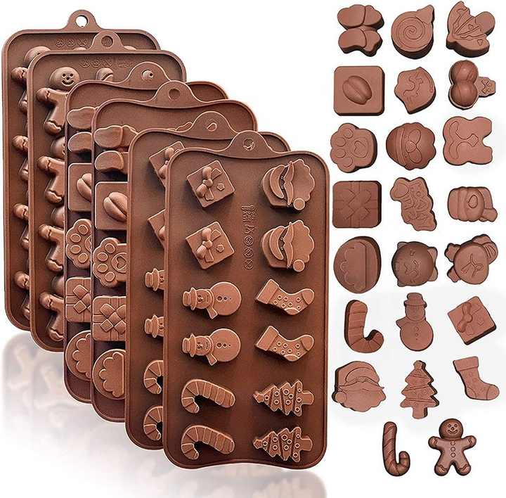 Wholesale Food Grade Custom Christmas Design Non-stick Chocolate Moulds Silicone Mold Silicone Cake Mould