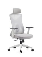 Chaise de bureau en maille JOHOOFURNITURE, respirante, blanche, vente en gros, Silla De Oficina pour manager, confortable, ergonomique, durable