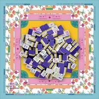 Mahjong américain de luxe moderne et durable, 160 tuiles en acrylique, bois et PVC de 32 mm, pour 4 joueurs, avec étui portable et tapis, pour la maison et les soirées sociales