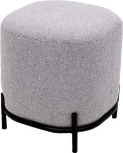 Tabouret repose-pieds rond en velours, avec jambes en métal, personnalisé, <span class=keywords><strong>de</strong></span> couleur gris nuit, offre spéciale - Product Image 3