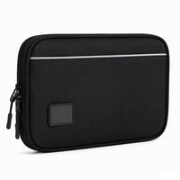 Grande trousse de rangement électronique de voyage, sac de rangement portable pour accessoires technologiques, noir, organiseur technique fin
