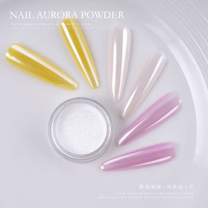 Hndo ผงทำเล็บแบบโครเมียมหลายเม็ดสีอุปกรณ์ตกแต่งเล็บกระจกสีขาวโครเมี่ยม - Product Image 4