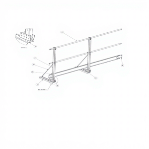 Main courante de sécurité industrielle en acier galvanisé à chaud/GI de qualité supérieure, durable, pour la construction, capacité de charge 1000 kg - Product Image 1