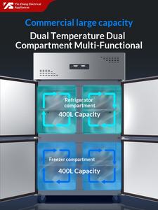 Congélateur vertical à double température grande capacité à refroidissement direct YINZHENG pour les arrière-cours des supermarchés européens - Product Image 5