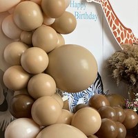 Ensemble de 127 ballons en latex couleur café rétro, design arche crayon, pour fête d'anniversaire, baby shower, décoration pour la Saint-Valentin