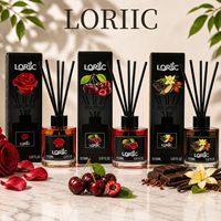 Diffuseur de parfum d'ambiance haut de gamme en verre, sans flamme, à bâtonnets, pour huiles essentielles, longue durée (60-90 jours), désodorisant pour chambre à coucher
