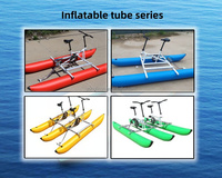 Vélo aquatique gonflable OEM ODM avec cadre en aluminium, matériau PVC, technologie Drop Stitch, propulsion humaine, à vendre