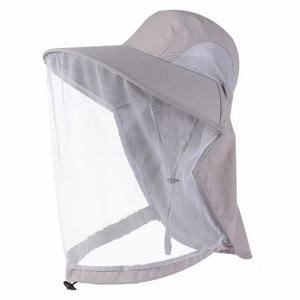 Sombrero de Pescador de Ala Ancha de Alta Calidad para Verano, Transpirable, con Malla <span class=keywords><strong>Antimosquitos</strong></span>, Color Sólido, para Camping, con Solapa para el Cuello - Product Image 4