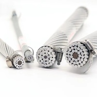 Cable Aéreo de Aluminio ACSR 1/0AWG Raven de Buena Calidad, con Aislamiento Desnudo, Voltaje Nominal de 20kV