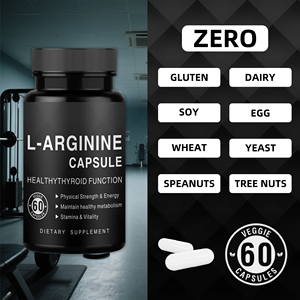 ジュロンOEM L-アルギニンカプセル ヴィーガンサプリメント 筋肉増強 プレワークアウト L-アルギニン L-シトルリンカプセル スタミナブースター - Product Image 4