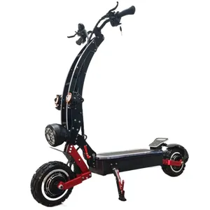 Büyük güçlü 2 tekerlekli akıllı elektrikli Scooter paten kurulu 5600W yetişkin katlanabilir 120km scooter elektrikli Scooter ile koltuk