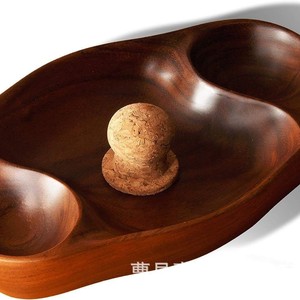 Plateau à pipe en bois massif de style chinois, sculpté à la main avec bouchon en liège, ensemble de fumeur multifonctionnel - Product Image 1