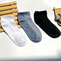 Chaussettes basses respirantes en coton doux pour homme et femme, couleur unie, vente en gros, prix imbattable