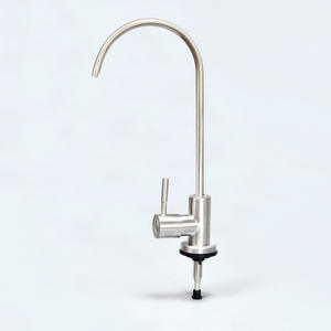 Grifo de Cocina de 2 Puntos de Acero Inoxidable 304, Monomando con Válvula Cerámica, Montaje en Encimera, Estilo Minimalista, Rotación de 360 Grados - Product Image 1