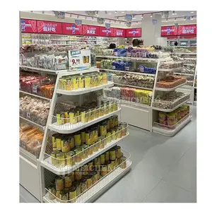 Estante de exhibición de galletas de supermercado Meicheng, Mostrador de galletas, soporte de exhibición, muebles para tienda