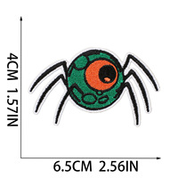 Patch en tissu polyester brodé sur le thème d'Halloween : Chat fantôme, Château d'horreur, Autocollant Sorcière, Vampire, Chauve-souris pour vêtements
