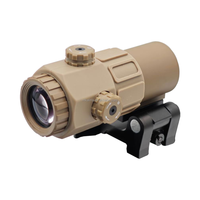 Prism Scope G45 Tactical Scope 5X Magnifier Sight Aluminum Alloy Black/TAN Switch to Side Mount for Outdoor Hunting