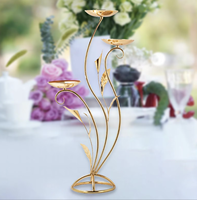 Support à fleurs de mariage en fer robuste, présentoir moderne pour fleurs avec base stable pour la décoration de lieux de fiançailles