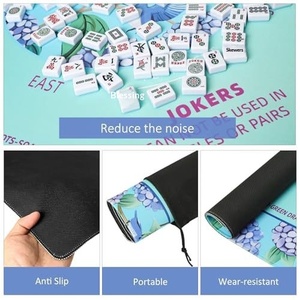 Nouveau Tapis de Mahjong Imperméable et Silencieux 2026, Base en Caoutchouc Antidérapante, Pliable avec Sac de Rangement, Impression de Logo Personnalisé pour Vente en Gros OEM - Product Image 3