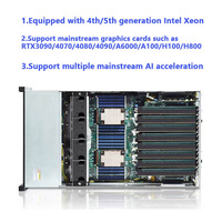High Density TG658V3 4U 8 GPU Server A100 H100 for AI Computing Deep Learning Video Rendering HPC