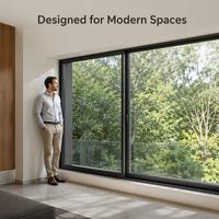 Ventanas Corredizas de Aluminio Resistentes a Huracanes con Mosquitera, Ventanas de Aluminio de Doble Hoja para Terraz y Solárium para Casas