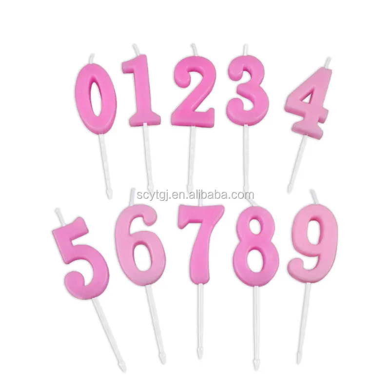 Spot Pink Digital Kerzen Geburtstags torte Party Memorial Day Kerze Mädchen Geburtstag Kerze Fabrik Direkt vertrieb