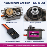 MG90S Metal Gear Digital Servo 1.9kg 180 Degree 9g Micro Steering Motor for RC Car Airplane Helicopter Robot Servo OEM
