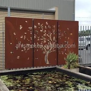 Valla decorativa de metal para jardín y puerta