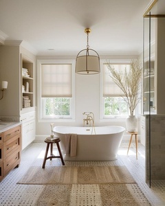 Modern Simple Roman Shade Pure Linen Soft Curtains with Electric Format Vertical <strong>Pattern</strong> No Punch Lifting <strong>Built</strong>-in Installation - Product Image 2