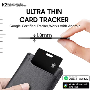 Xowo MFI chứng nhận HB12 IP68 không thấm nước pin Lithium chống mất thiết bị <span class=keywords><strong>Google</strong></span> chứng nhận 1.7mm Slim Wallet Tracker GPS - Product Image 3