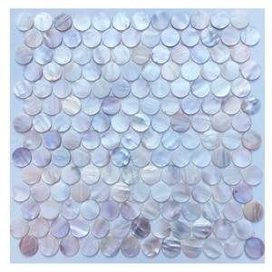 Azulejos de mosaico de concha redonda para baño, azulejos de mosaico de colores iridiscentes con chip circular para madre de perla - Product Image 1
