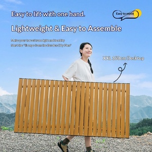 Folding Rectangular <b>Table</b> <b>Portable</b> Outdoor Camping <b>Table</b> Chair Combination <b>Picnic</b> <b>Table</b> Roll <b>Table</b> Barbecue <b>Table</b> <b>Table</b> - Product Image 4