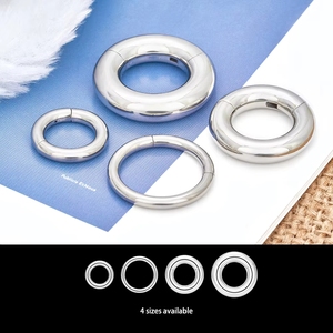 Venta al por mayor: Anillo de segmento de titanio G23 ASTM F136 chapado en oro de calibre grande para septum, arete clicker, joyería de moda para <span class=keywords><strong>piercing</strong></span> corporal. - Product Image 6
