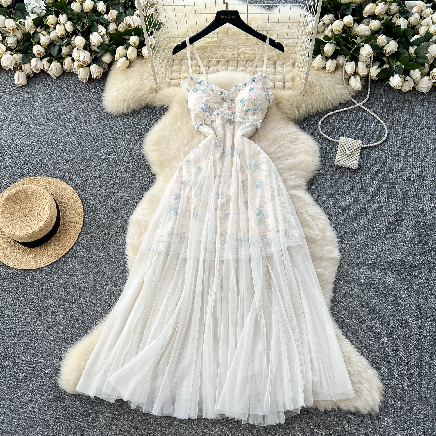 white christmas dresses Long Formal Pleated Corset Prom Dress – The Dress Outlet main image 0