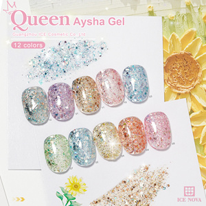ดรีม เนล เจล 12 สี ควีน ไอชา เจล |   โปร่งใสเย็นชาและชวนฝัน ประกายมุกละเอียดแบบไล่เฉดสี เหมาะสำหรับมือใหม่และร้านเสริมสวย - Product Image 3