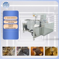 Mélangeur de cuisson industriel automatique Shenghe, marmite à double enveloppe à gaz pour bonbons et toffee, agitation planétaire, certifié CE ISO